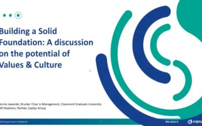 A discussion on the potential of values & culture